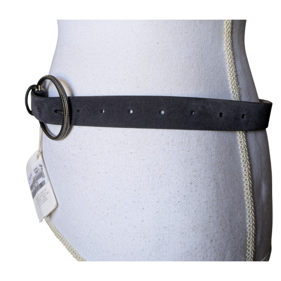 Brunello Cucinelli Navy Blue Monili Bead Embellished Suede Loop Belt New Size XS main image 5